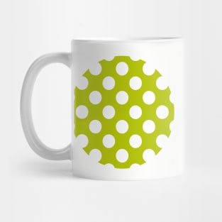 Lunares Blancos Fondo Verde Estilo Flamenco Mug